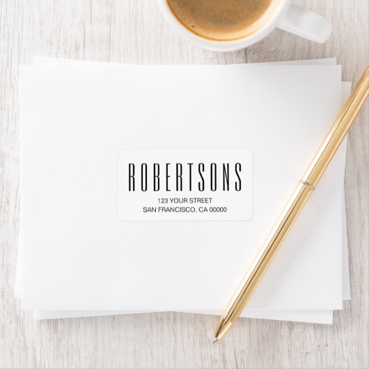 ミニマリストの白黒のアドモダンレス ラベル (インサイチュ)