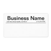 ミニマリストの白黒のスモールビジネス向け出荷 ラベル (正面)