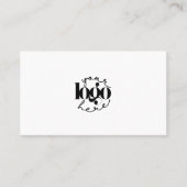 ミニマリストの白黒のビジネスロゴ 名刺 (正面)