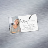 ミニマリストの白黒の公証人写真 マグネット名刺 (インサイチュ)