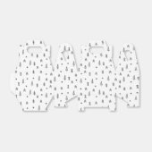 ミニマリストの白黒の冬の森のパターン フェイバーボックス (折り畳みなし)