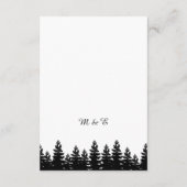 ミニマリストの白黒の冬の結婚式詳細 エンクロージャーカード (裏面)