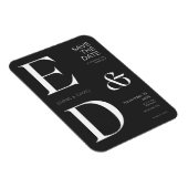 ミニマリストの白黒の日付を保存 マグネット (右側)