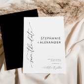 ミニマリストの白黒の日付カードを保存 セーブザデート