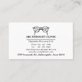 ミニマリストの白黒オプトメータ 名刺 (正面)