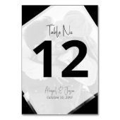 ミニマリストの白黒カジュアルの結婚写真 テーブルナンバー (正面)
