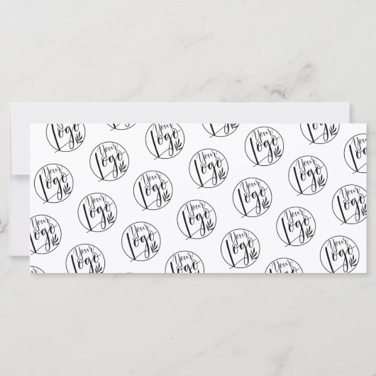 ミニマリストの白黒ギフト証明書のロゴ (裏面)