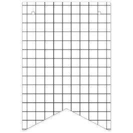 ミニマリストの白黒グリッド バンティングフラッグ