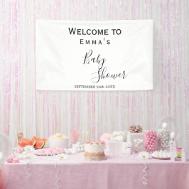 ミニマリストの白黒シャワーバナー 横断幕