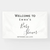 ミニマリストの白黒シャワーバナー 横断幕 (横)