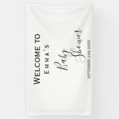 ミニマリストの白黒シャワーバナー 横断幕 (縦)