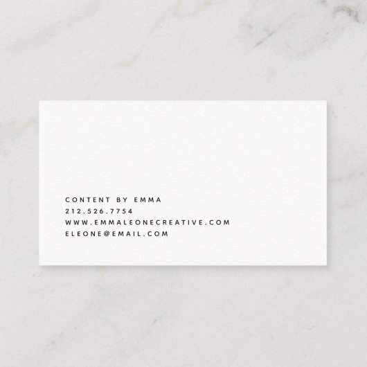 ミニマリストの白黒スクリプト 名刺