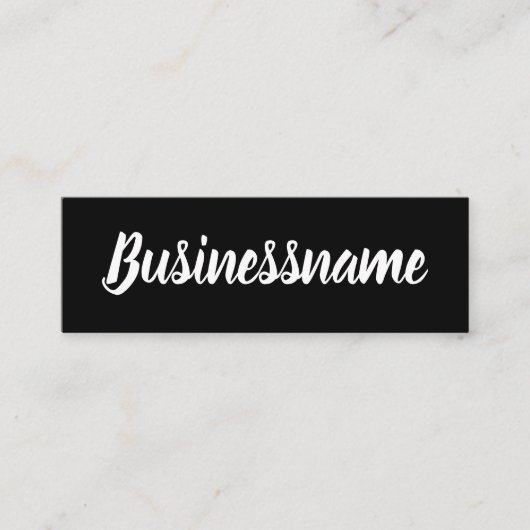 ミニマリストの白黒トレンディーロイヤリティカード スキニー名刺 (正面)