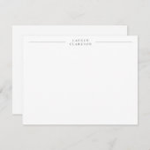 ミニマリストの白黒ノートカード サンキューカード (正面/裏面)