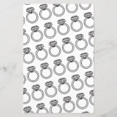 ミニマリストの白黒ブライダルゲーム (裏面)