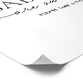 ミニマリストの白黒ベビーは甘い ポスター (角)