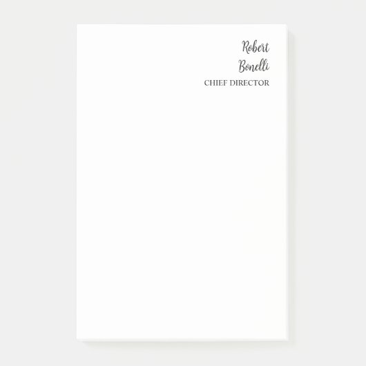 ミニマリストの白黒モダン ポストイット (正面)