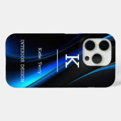 ミニマリストの白黒モノグラムモダンケース Case-Mate iPhoneケース (裏面 (横))