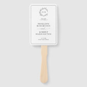 ミニマリストの白黒リーフ結婚のタイムライン ハンドファン (正面)