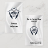 ミニマリストの白黒ロゴバーショッモダンプ 名刺 (正面/裏面)