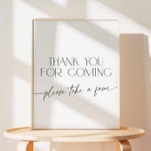 ミニマリストの白黒来に感謝する 台座サイン