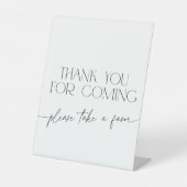 ミニマリストの白黒来に感謝する 台座サイン (正面)