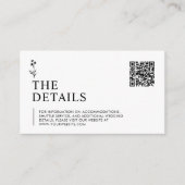 ミニマリストの白黒結婚のエンクロージャカード エンクロージャーカード (正面)