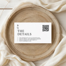 ミニマリストの白黒結婚のエンクロージャカード