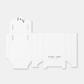 ミニマリストの白黒結婚のゲスト フェイバーボックス (折り畳みなし)