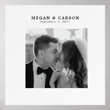 ミニマリストの白黒結婚のメモリーギフト