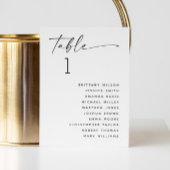 ミニマリストの白黒結婚の座席表 招待状