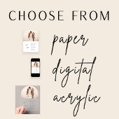 ミニマリストの白黒QRコードフォト結婚ズ 招待状