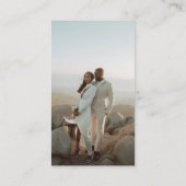 ミニマリストの白黒QRコードモダン結婚s エンクロージャーカード (裏面)