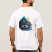 ミニマリストの白Tシャツ(小さなロゴ付きモダン) Tシャツ (裏面)