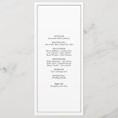 ミニマリストの短いサービス結婚式 プログラム (裏面)