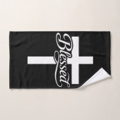 ミニマリストの祝福されたクロス キリスト教の信仰 デザイン バスタオルセット (ハンドタオル)