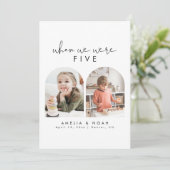 ミニマリストの私たちがいた頃の写真テーブルナンバー 招待状 (スタンド正面)