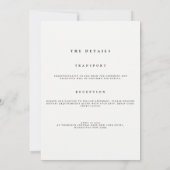 ミニマリストの秋の結婚式 愛の誓い 招待状 (裏面)