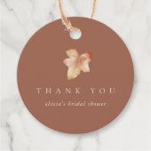 ミニマリストの秋の葉の感謝 フェイバータグ (正面)