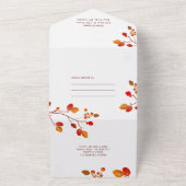 ミニマリストの紅葉ウェディングオールインワン招待状 オールインワン招待状 (外側)