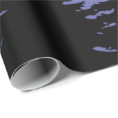 ミニマリストの紫色の黒い松のシルエット      ラッピングペーパー (ロールコーナー)