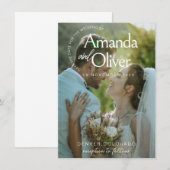 ミニマリストの結婚式お知らせテンプレート 招待状 (正面/裏面)