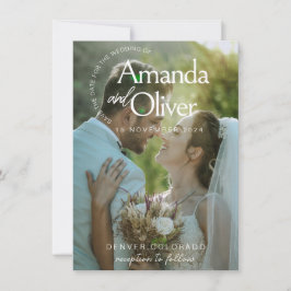 ミニマリストの結婚式お知らせテンプレート 招待状