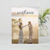 ミニマリストの結婚式の保存日 招待状 (スタンド正面)