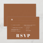 ミニマリストの結婚式の出欠確認カード 招待状 (正面/裏面)