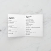 ミニマリストの結婚式の引き出物 エレガントな結婚式パーティー カード (内部)