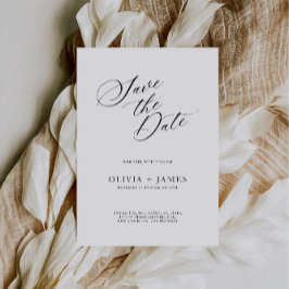 ミニマリストの結婚式の招待状（Save the Date） 招待状