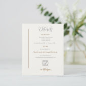 ミニマリストの結婚式の詳細カード (スタンド正面)