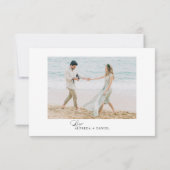 ミニマリストの結婚式ウェブサイトQRコード 出欠カード (裏面)