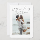 ミニマリストの結婚式フォトカード｜Nothing Fancy 招待状 (正面)